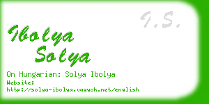 ibolya solya business card
